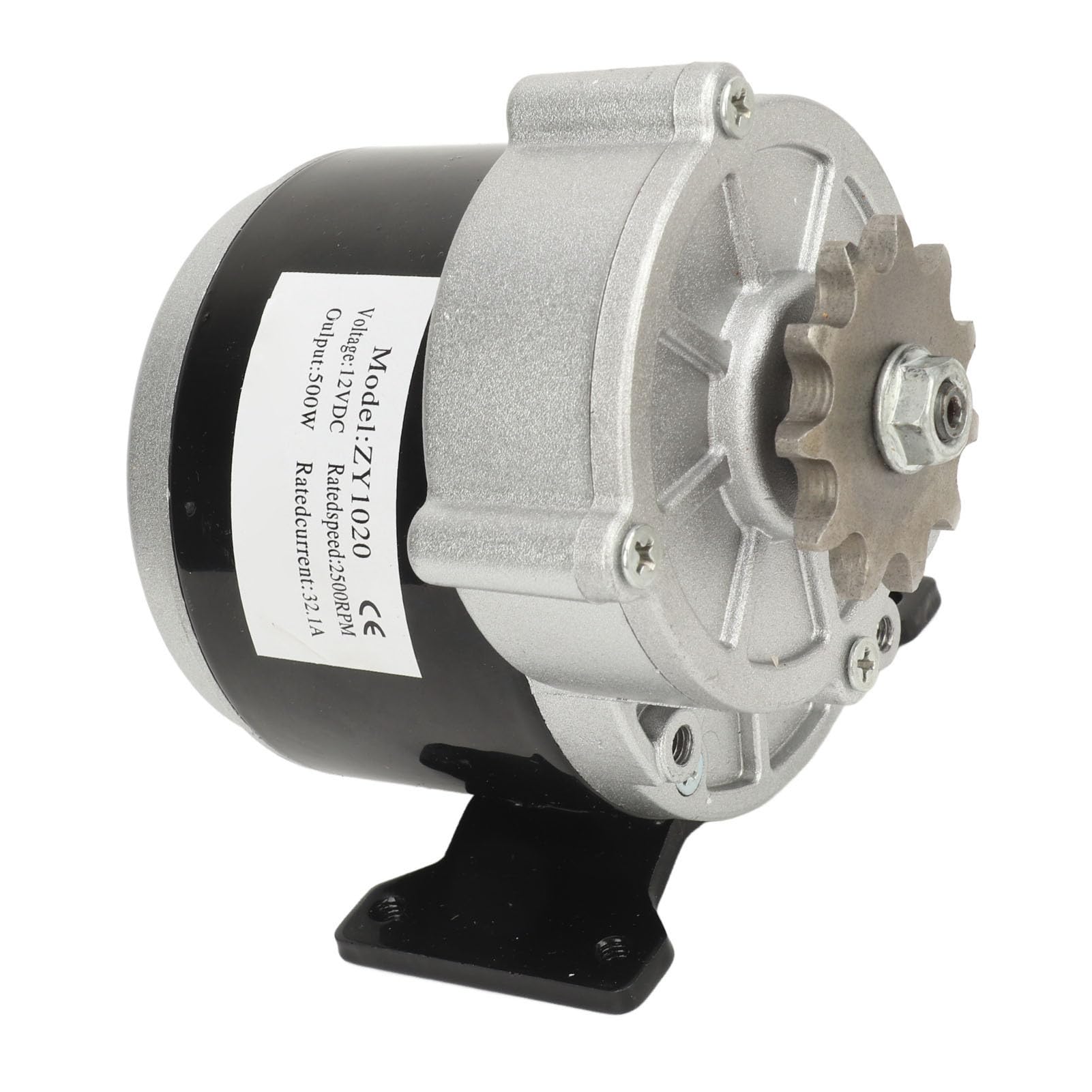 Motorreductor de Vehículo Eléctrico ZY1020, 12V, 500W, Motor Reductor de Engranaje de 11 Dientes para Motocicletas Todoterreno