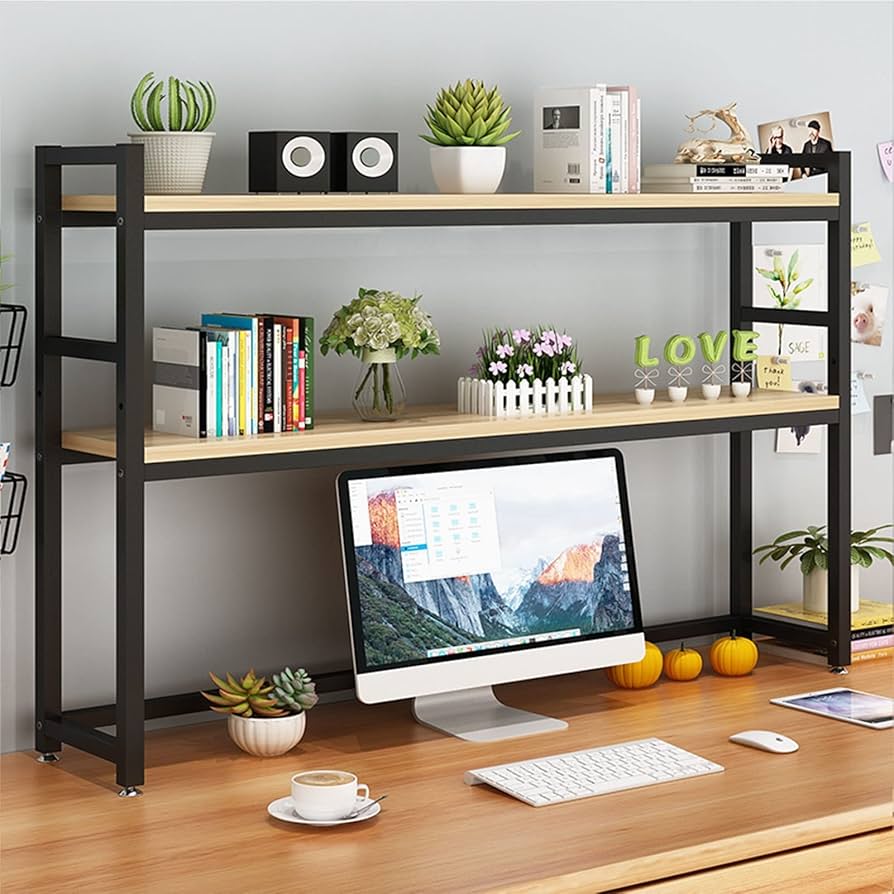 Amazon.co.jp: 多機能デスクトップブックシェルフ - 錬鉄の多層