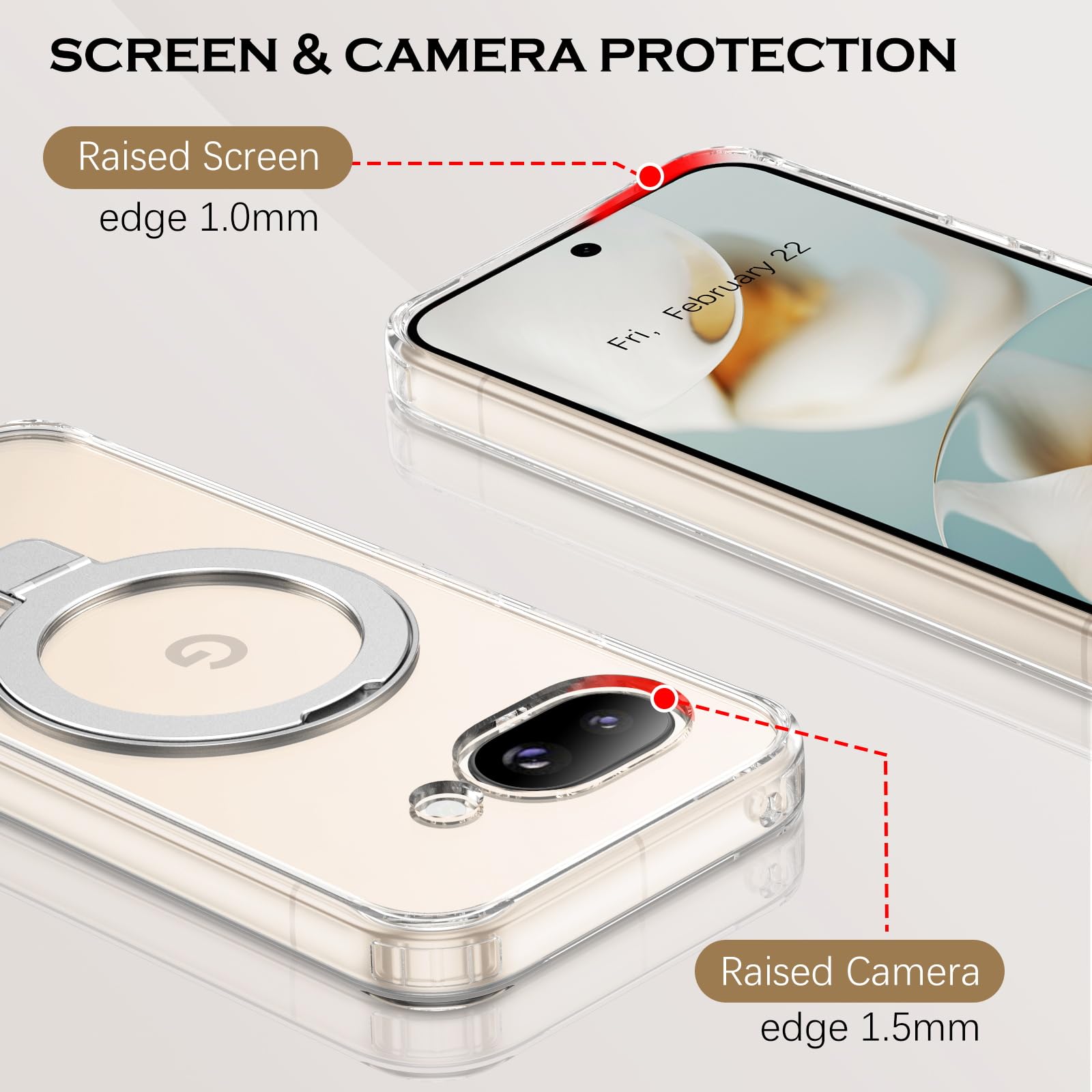 Lanhiem Coque Google Pixel 8 Pro Étanche - Antichoc Incassable 360