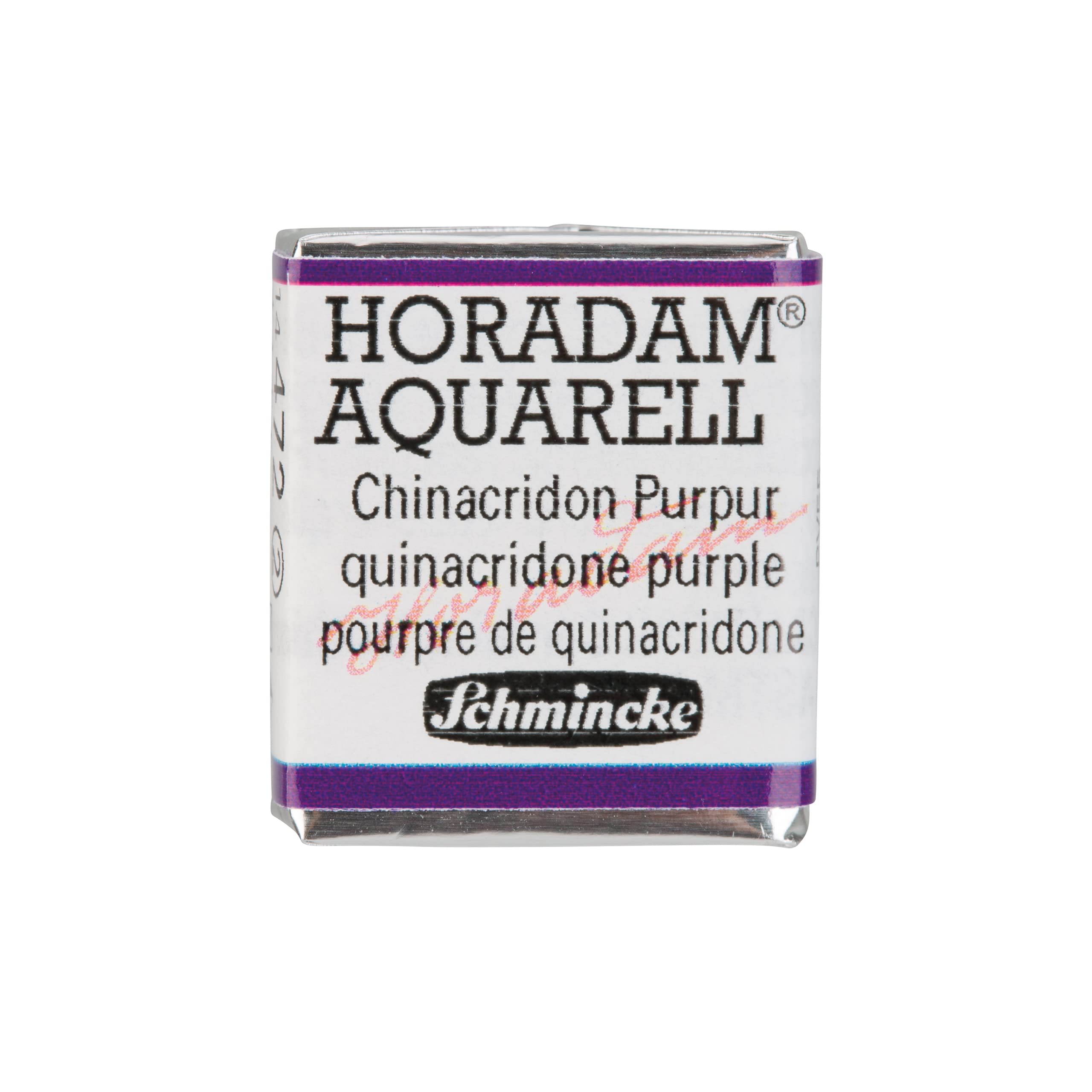 Schmincke 472 Quinacridone Purple - Horadam® Aquarell - Finest Artists' Watercolours, 472 Chinacridon Purple, 14 472 044, 1/2 Pan