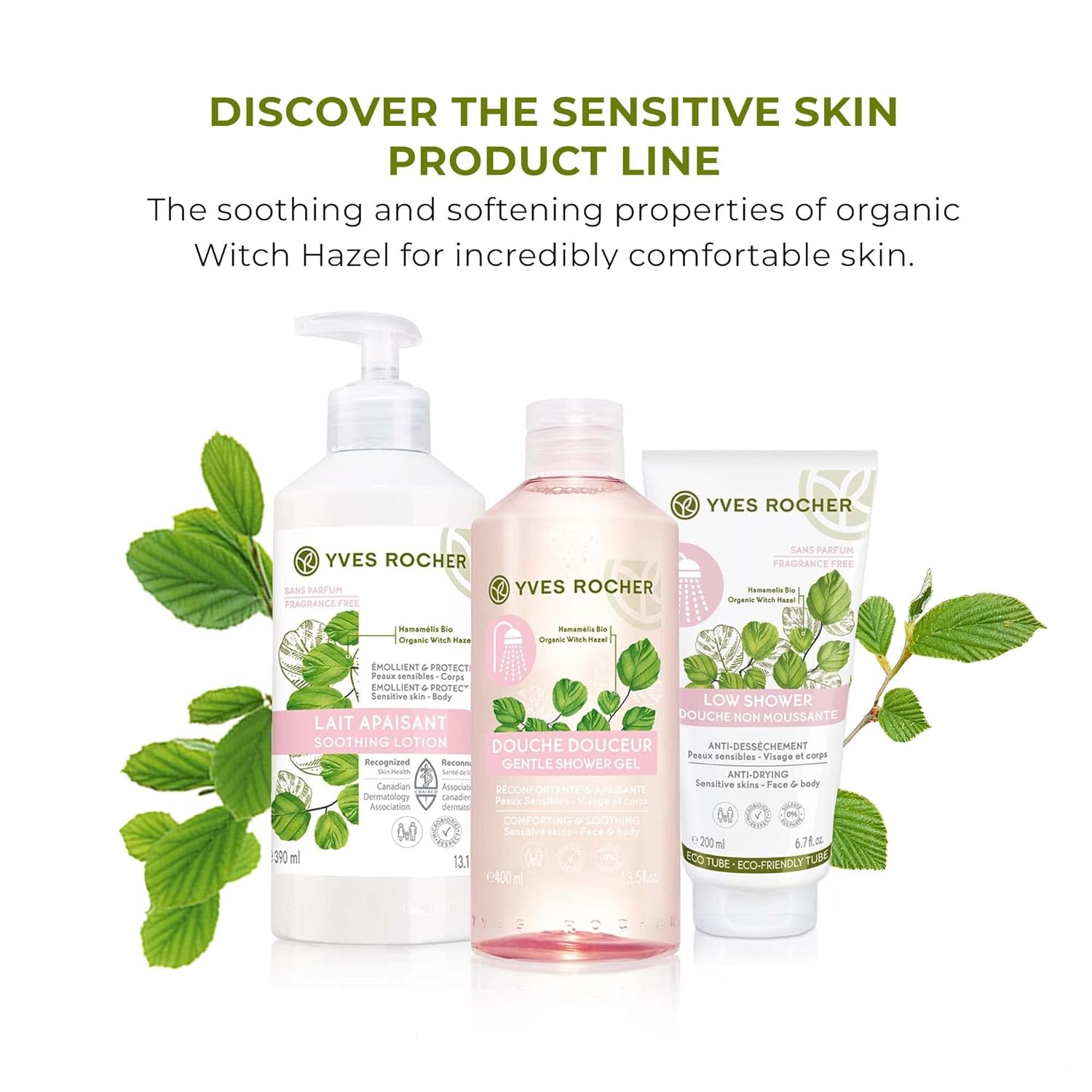 Yves Rocher Soothing Body Lotion with Witch Hazel - Sensitive Skin - 13.1 Oz - 1 Ct