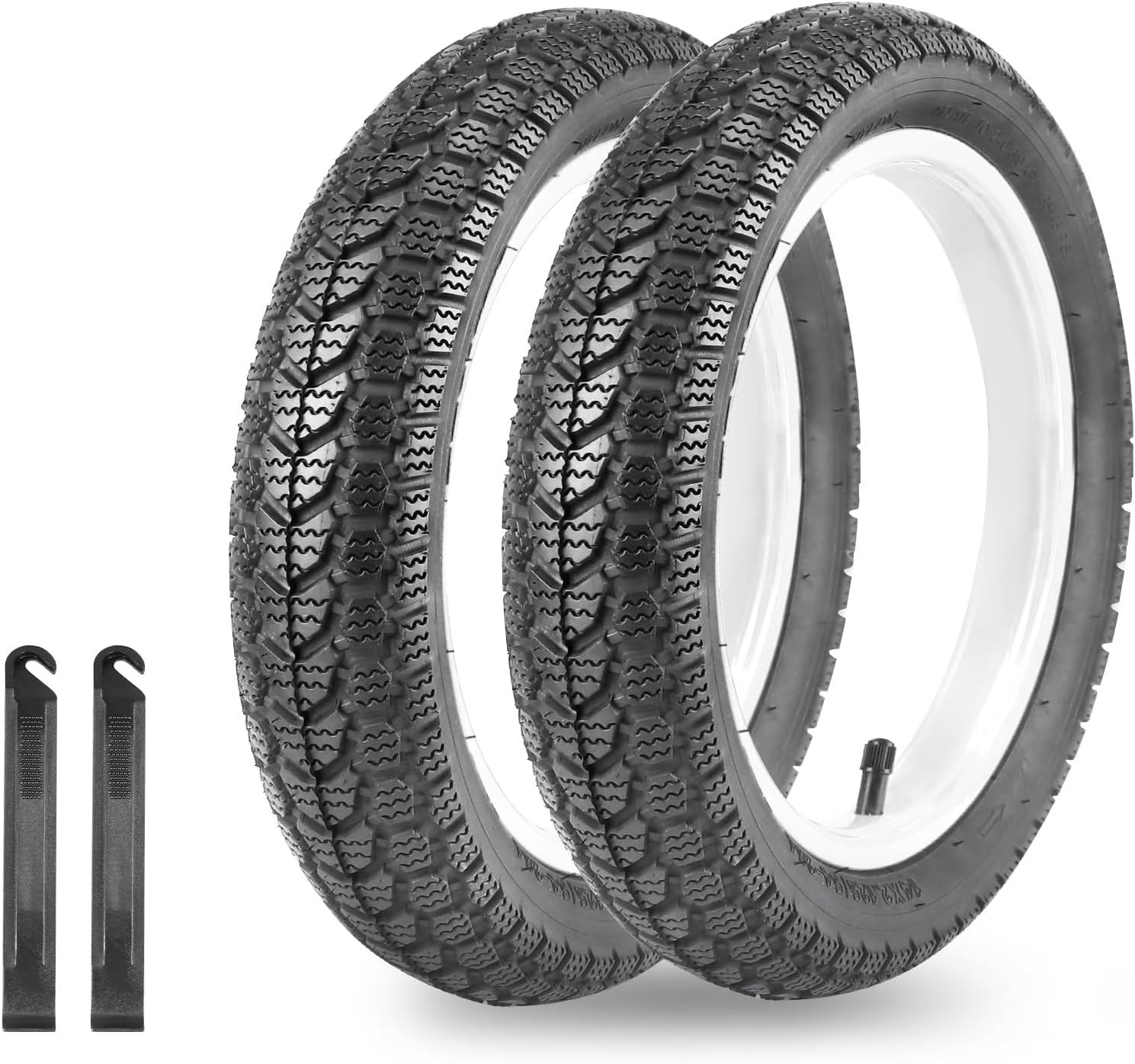 WEEROCK 14 Inch E-Bike Tire Kids Bike Tire 2 Pack 14x2.125 Bicycle Tires with 2 Pack Inner Tubes Folding Replacement Bicycle Tire for Electric Bicycle
