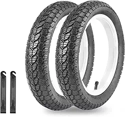 WEEROCK Pneu infantil para bicicleta elétrica de 35,5 cm, pacote com 2, 14 x 2,125, pneus de bicicleta dobráveis de substituição para scooter de bicicleta elétrica de 14 polegadas