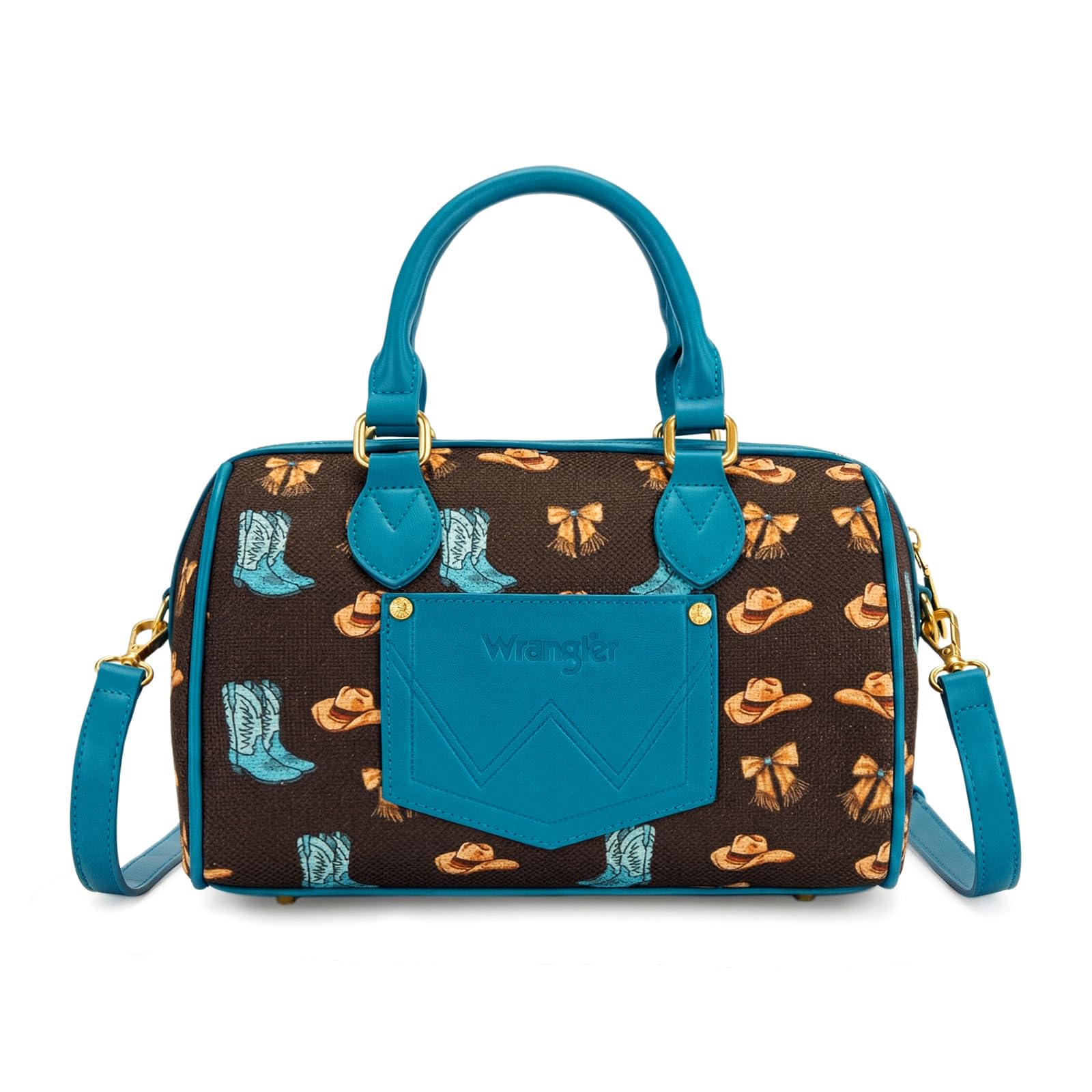 Wrangler Rodeo Icons Handtasche mit Tragegriff oben und Kettenriemen