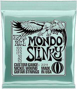 Ernie Ball Mondo Slinky Nickel Wound Electric Guitar Strings, 10.5-52 Gauge P02211