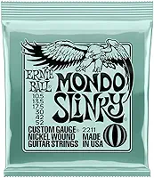 Cordas para guitarra elétrica Ernie Ball Mondo Slinky, revestimento de níquel, calibre 10.5-52