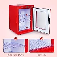 Vista 3 de RYFT Incubadoras para incubar huevos, incubadora portátil de laboratorio científico de reptiles de 25 L con calefacción y enfriamiento de 41.0 Rojo
