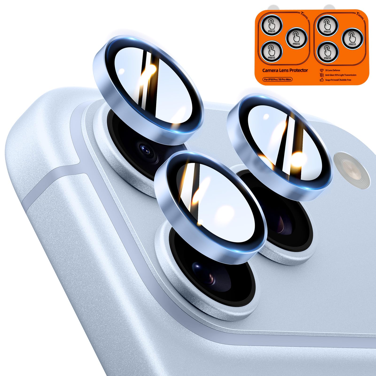 TOCOL 2 Pack for iPhone 18 Pro Max / 18 Pro Camera Lens Protector