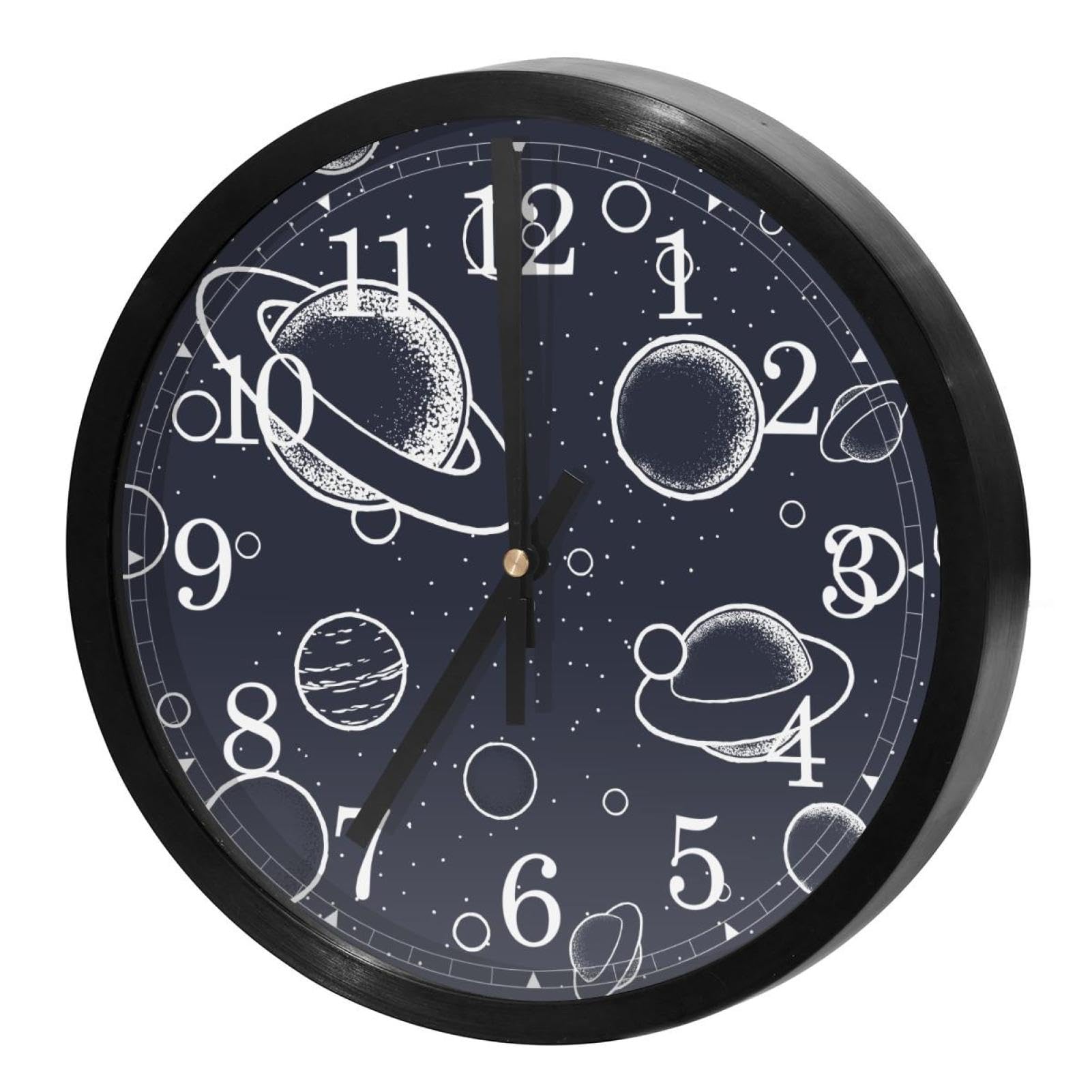 Horloge murale planètes pour cuisine, salon et espaces de vie