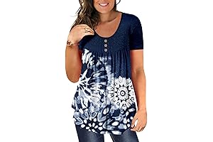 Plus Size Summer Blouses for Women:Stylish Casual Clearance Short Sleeve Tops