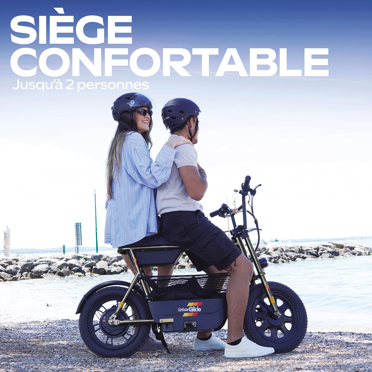 Trottinette électrique URBANGLIDE Thunder 160 – 25 km/h, 30 km d'autonomie, Freins à Disque, 16'', Grise