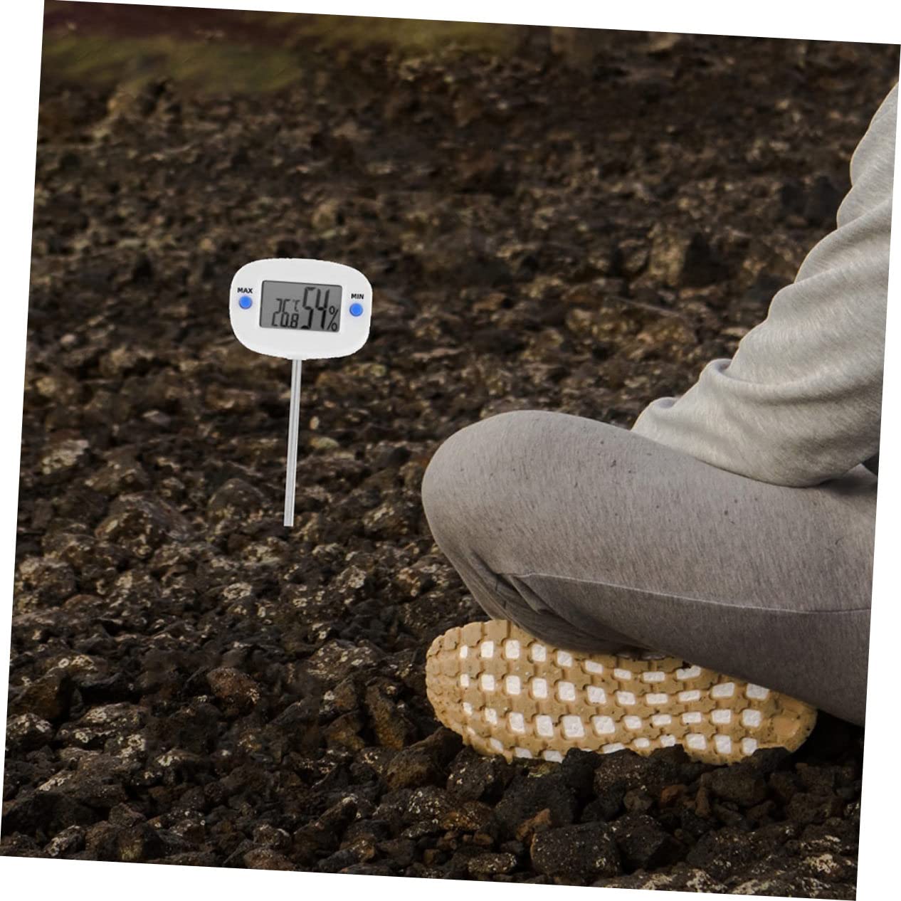 Kisangel 3 Piezas detector de suelo sensor medidor de humedad del suelo herramienta de medición de jardín termómetro de jardín termómetro de suelo de acero inoxidable termómetro de siembra