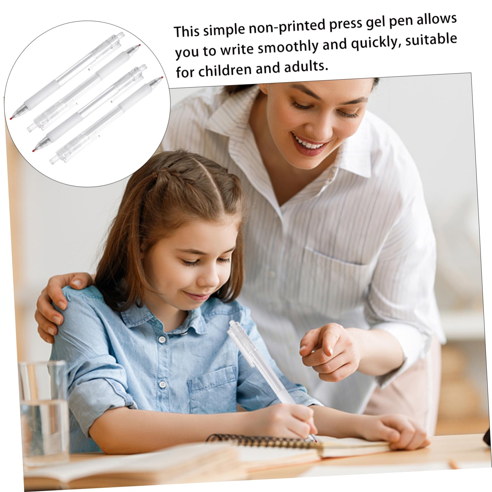 HOMSFOU 2 Series Pluma De Gel Bolígrafos Borrables Linda Pluma Estacionarios Bolígrafos De Gel Bolígrafos Neutros Papelería Estudiantil El Plastico 12 Piezas*2