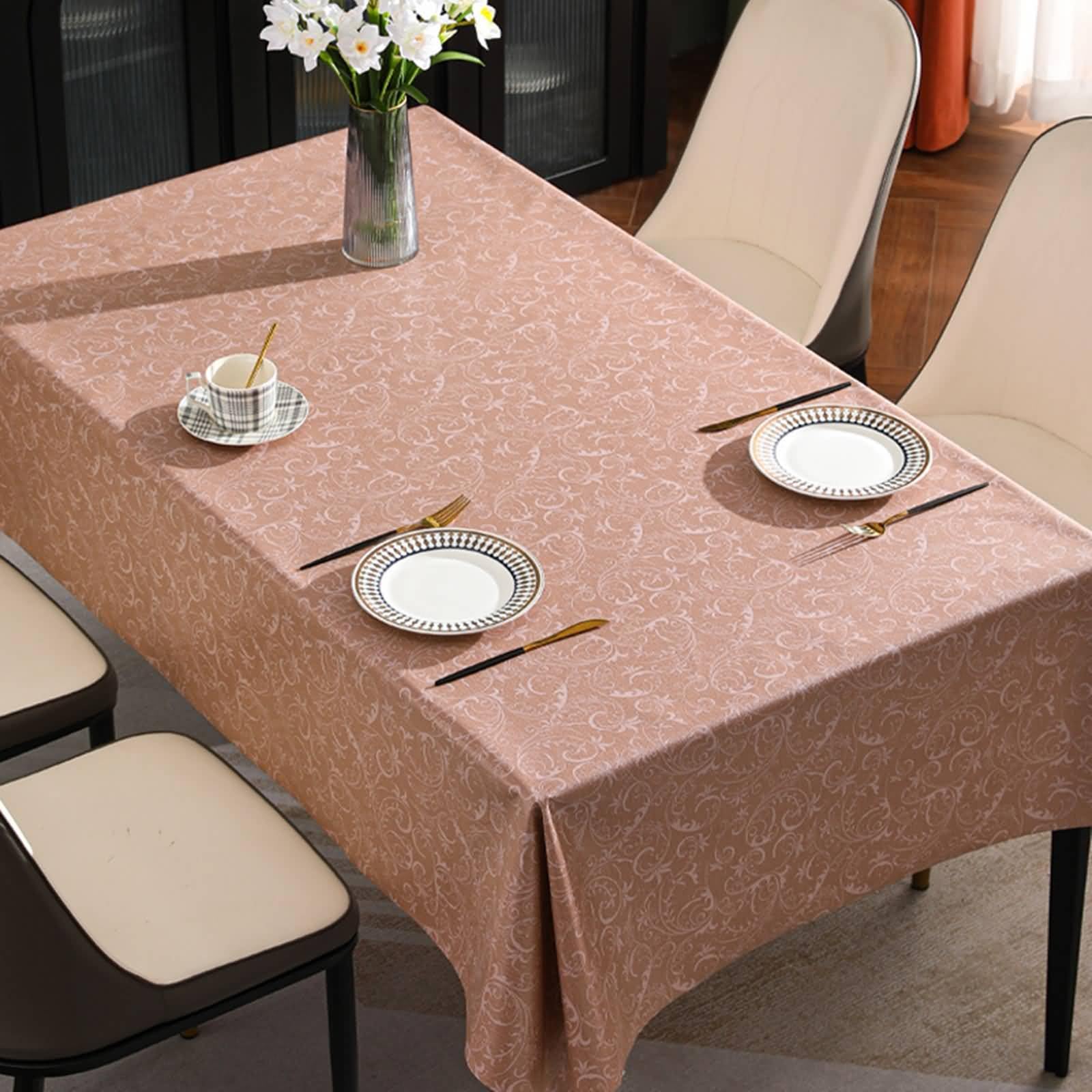 Nappe toile cirée 140 x 180 cm imperméable pour protéger la table des taches