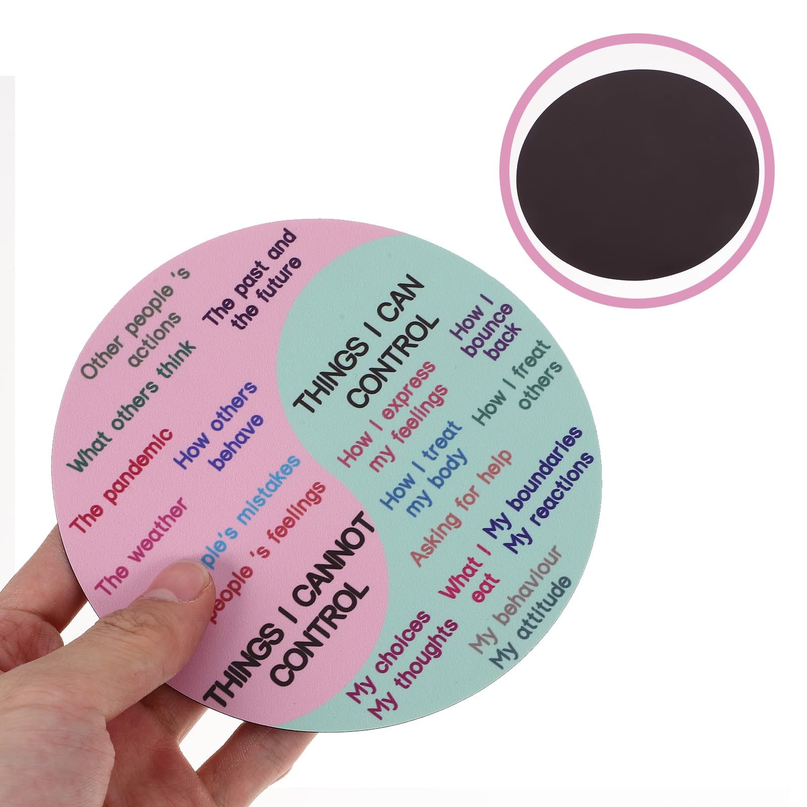MAGICLULU Emotional Yin Yang Stickers Colorful Emotions Stickers Feelings Wheel Chart Pie Chart Decal s Poster for Kids Freezer Door Work Pvc Rubber Laptop - Image 3