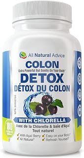 All Natural Advice Super Complete Detox and Colon Cleanse Pure Flush 180 Capsules First Step in Weight Loss by Promoting Bowel Movements that is Easy on your Body