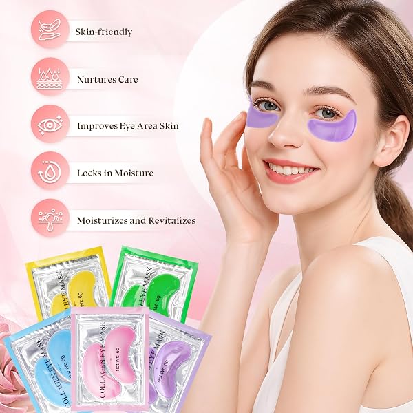 40 Paia Patch Occhi con Niacinamide e Acido Ialuronico, Maschera per Attenuare le Occhiaie e Ridurre Borse e Gonfiori - 3