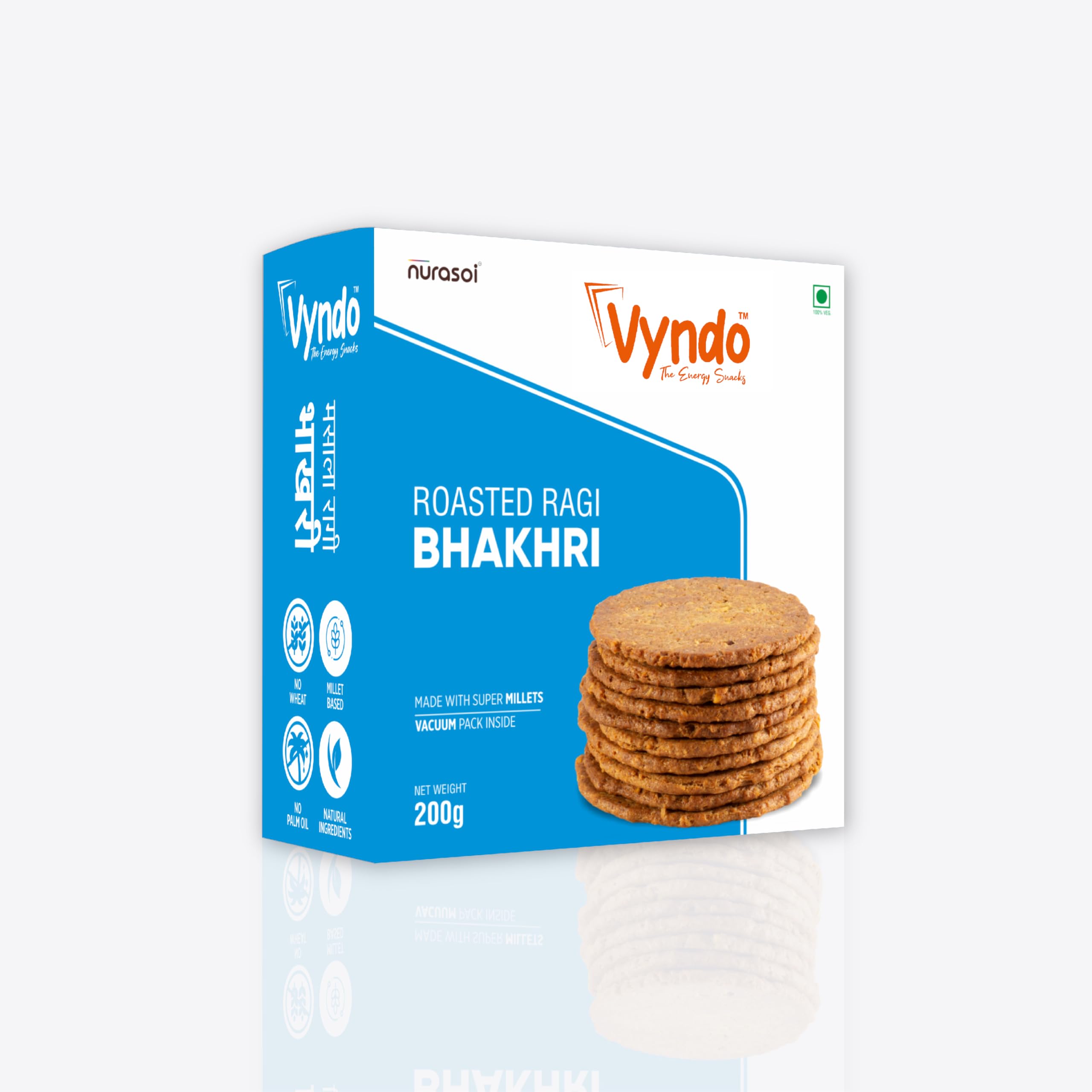 Vyndo Roasted Ragi Bhakhri - 180 gm, Millet Snacks, Healthy Snacks, Gluten free, Millet (B0CNXYVQPG) Amazon Price History, Amazon Price Tracker