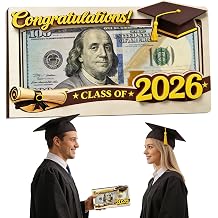 Class of 2026 Wooden Graduation Money Holder, Personalized Cash Gift Keepsake, 2026 Graduation Party Gift