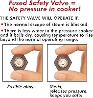 Vista 4 de Hawkins B1010 3 Piece Pressure Cooker Safety Valve - B1010-3pcSet