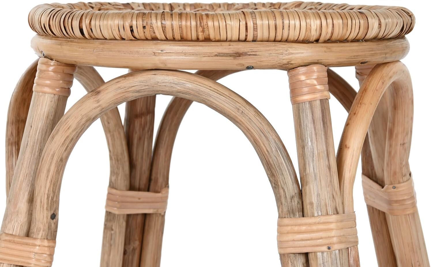 TABURETE MIMBRE Ratan 37X37X51 Natural