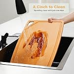 BESTCOOK Ensemble de planches de coupe en fibre de bois 3, Panneaux de coupe composites avec rainure de jus, lave-vaisselle sans danger, non toxique, sans BPA, non poreux, pieds non glissants, durable pour couper la viande, les légumes, les fruits