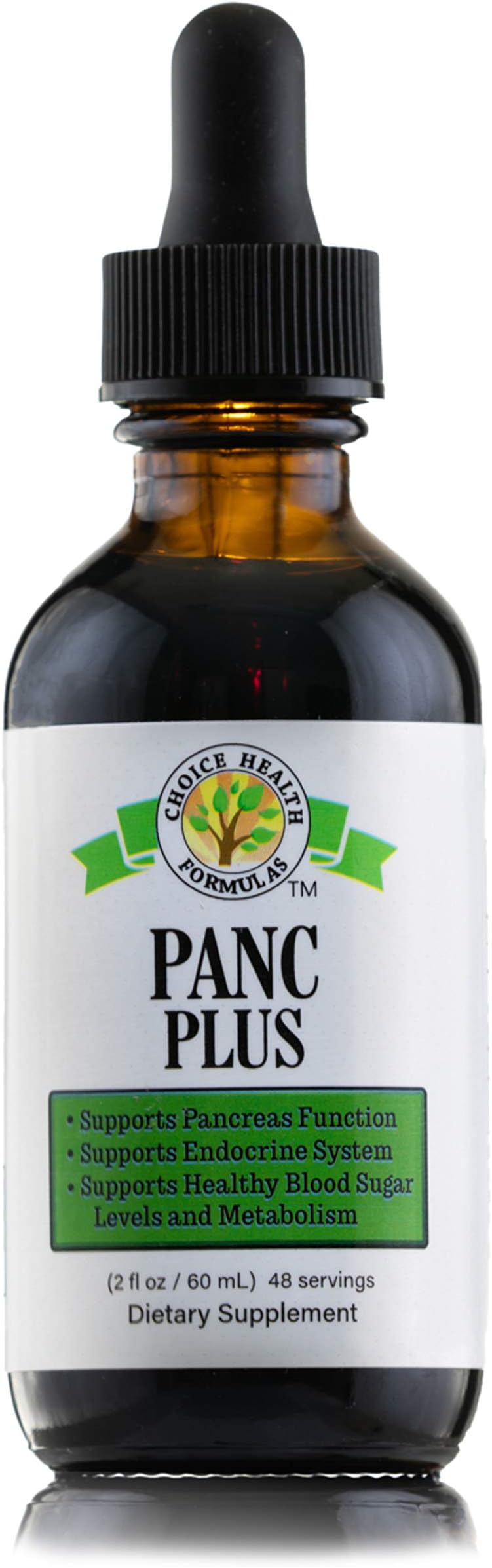 Choice Health Panc Plus (2 oz) Pancreas Support Formula Drops - Helps with Pancreas Health Functions, Balancing Sugar & Glucose Metabolism - Vegan, Non GMO, Gluten Free, Herbal Dietary Supplement