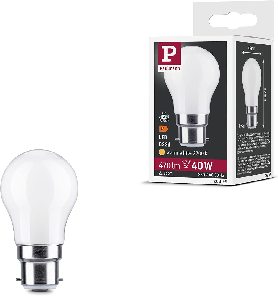 Paulmann Standard 230 V LED Drop B22d 4.7 W 2700 K Opal — 사진 1