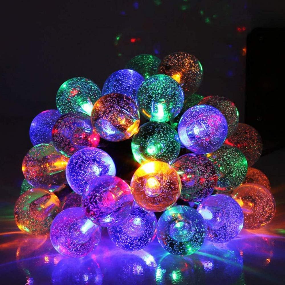 Solar Globe String Lights, 60LEDs 36ft Waterproof Outdoor Decorative Lighting for Home Patio, Garden, Deck, Umbrella, Camping Trip(Multi-colored)