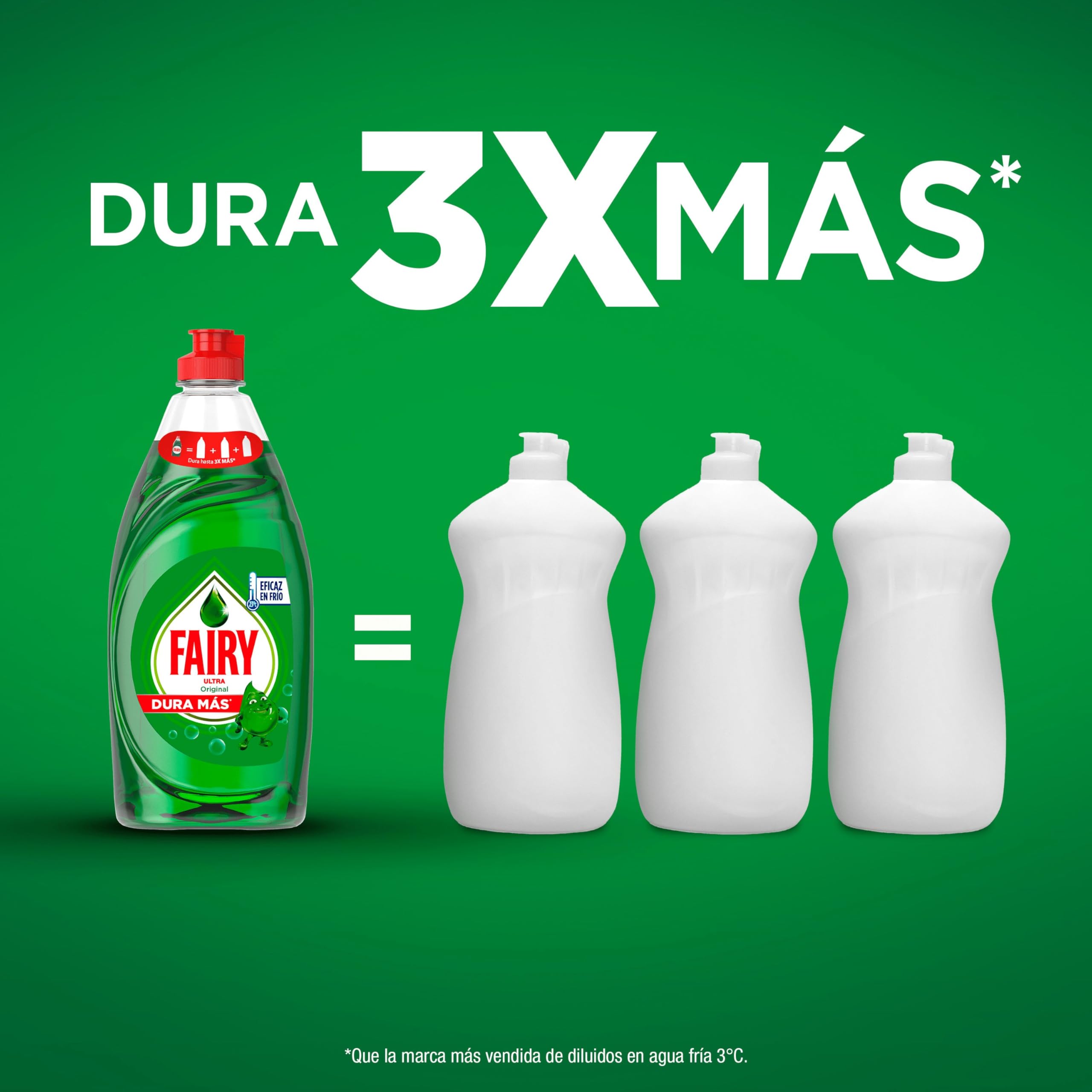 Fairy Ultra Original Lavavajillas a Mano 2500ML Fórmula Efectiva Que Deja Los Platos Relucientes, Impresionante Poder Antigrasa
