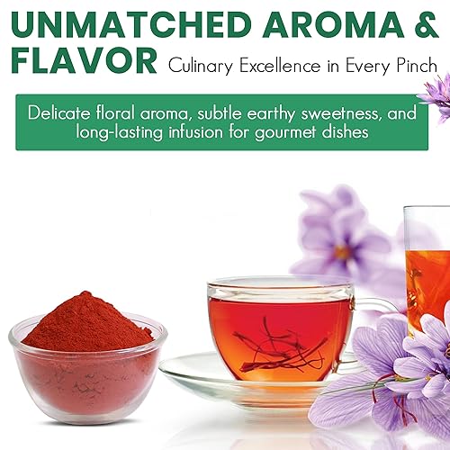 Miniatura 4 de EXIR, Polvo de azafrán español puro (0.18 oz)  condimento de hierbas de grado premium