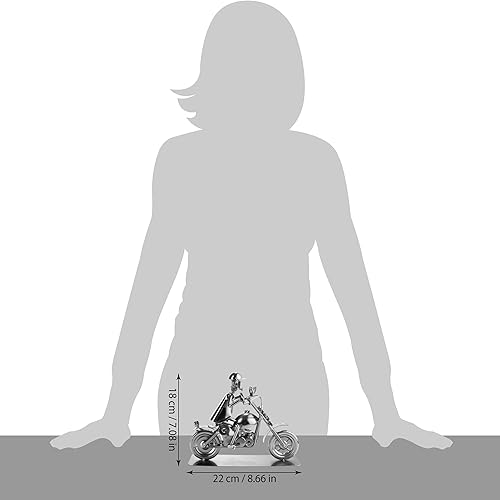 Miniatura 9 de Ciclista de esculturas de tuercas y pernos – Figura de hierro hecha a mano de hombre de metal – Figura de metal de regalo para los fanáticos de la