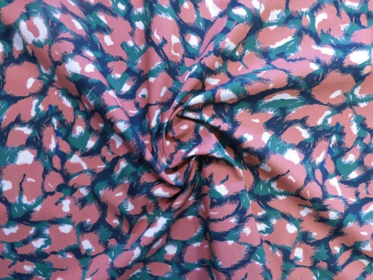 Minerva Coral Marlie Cotton Lawn Fabric - Per Metre