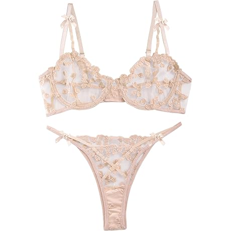 Ethereal Lace and Mesh Push-Up Lingerie Set