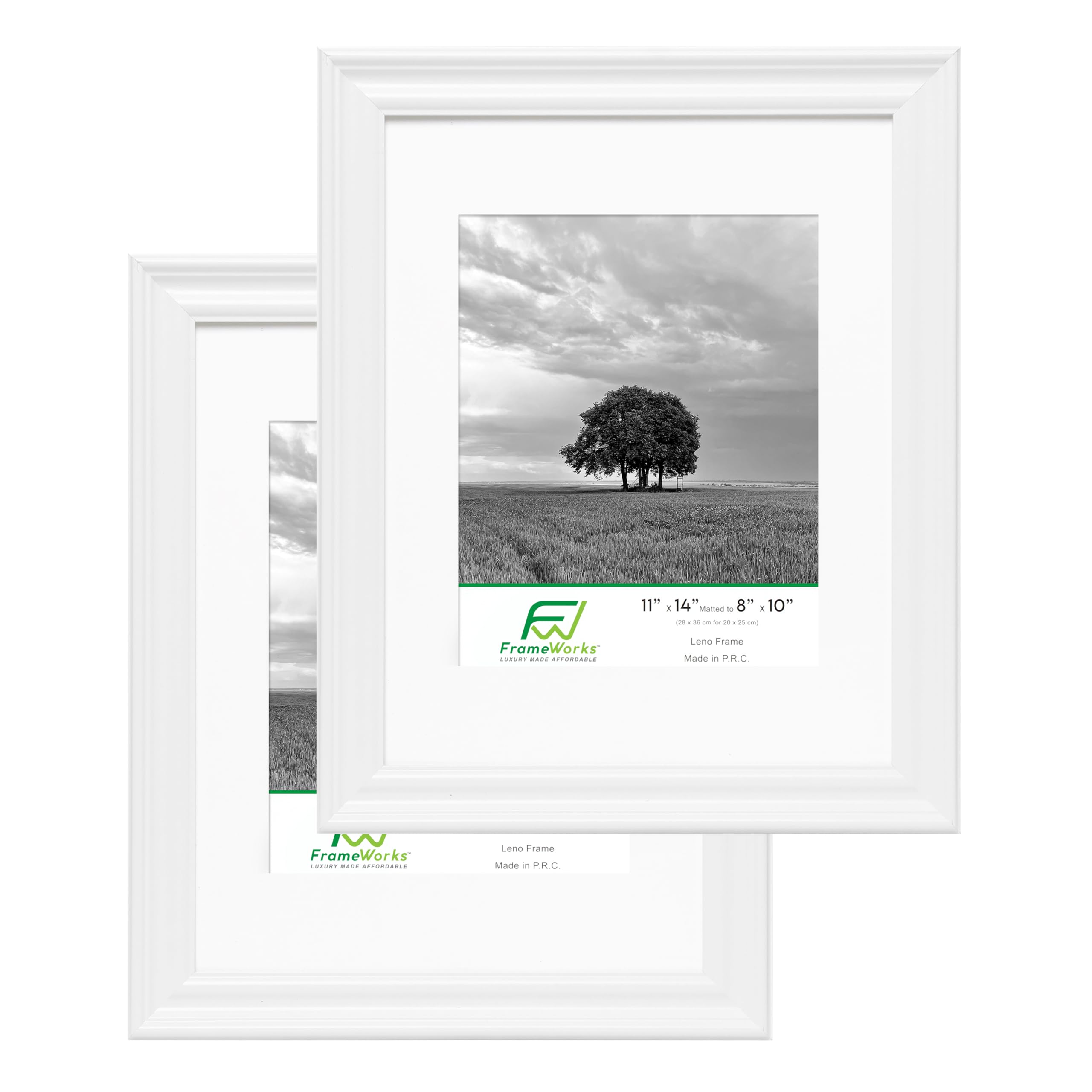 FrameWorks - 2-Pack - 5” x 7” Matted to 4" x 6" Black Wooden Picture Frames with Luxury Wide Molded Edge, Removable Mat, and Tempered Glass — Amazon image 9