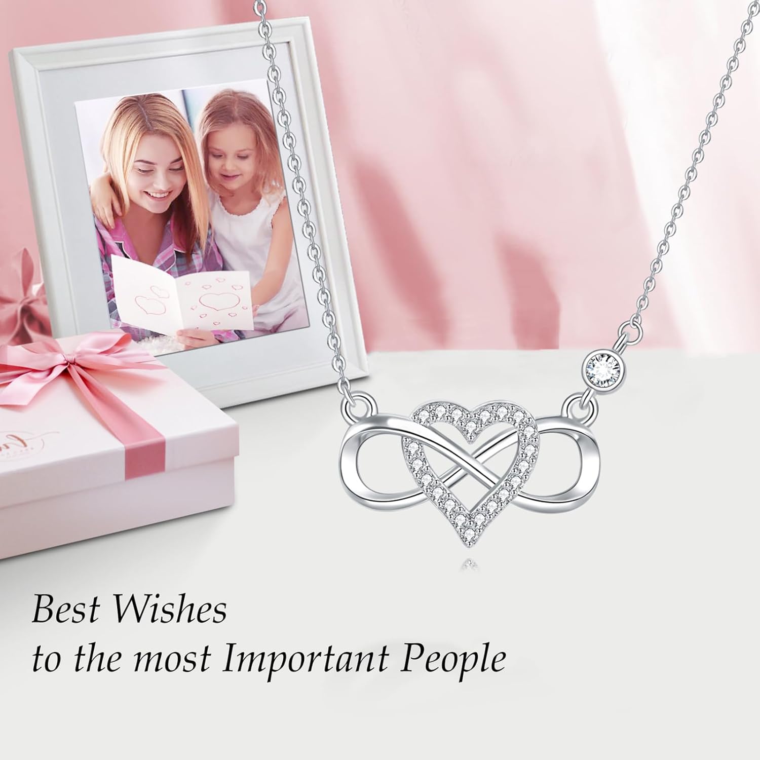 Granddaughter Necklace From Grandmom - Filled with Love - Necklace for Granddaughter on Birthday, Christmas, Graduation, Wedding, or Valentine's Day - Image 2