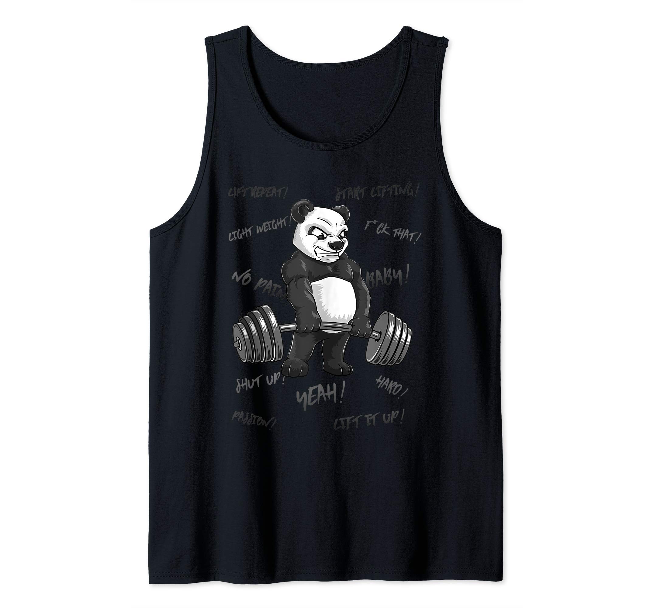 Strong Panda Deadlift SHIRT Man Bodybuilder Bear Powerlifter Tank TopOEKO-TEX STANDARD 100