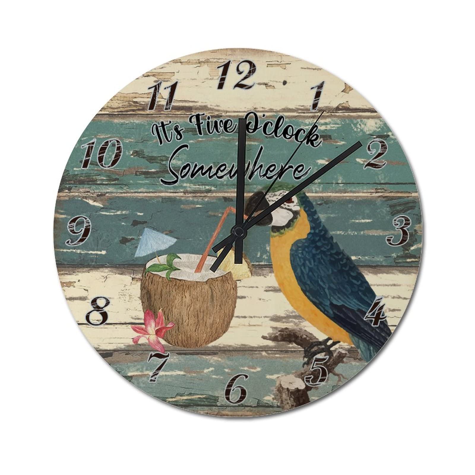 Horloge murale vintage de style rustique pour décoration d'intérieur 38cm