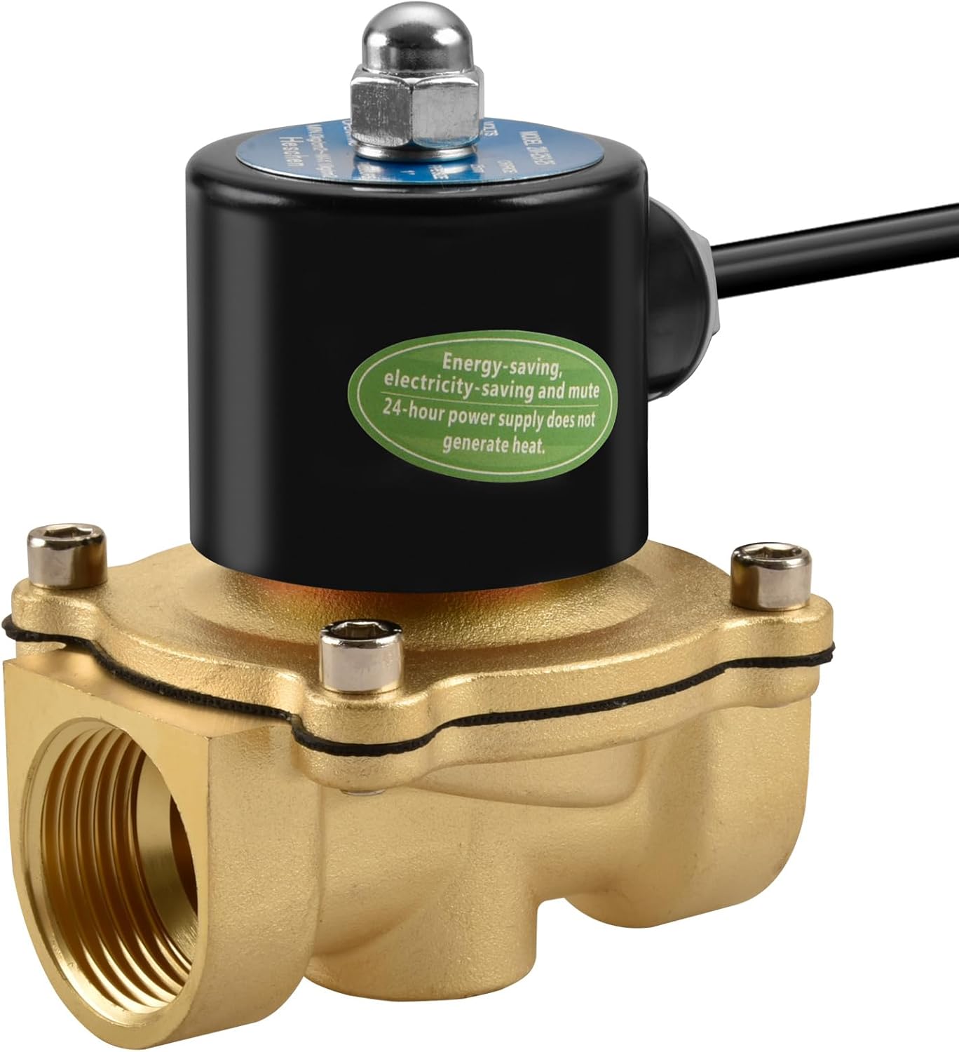 Heschen Brass Electric Solenoid Valve 2W-250-25J 1 Inch AC220V Direct Action Water Normally Closed Replacement Valve