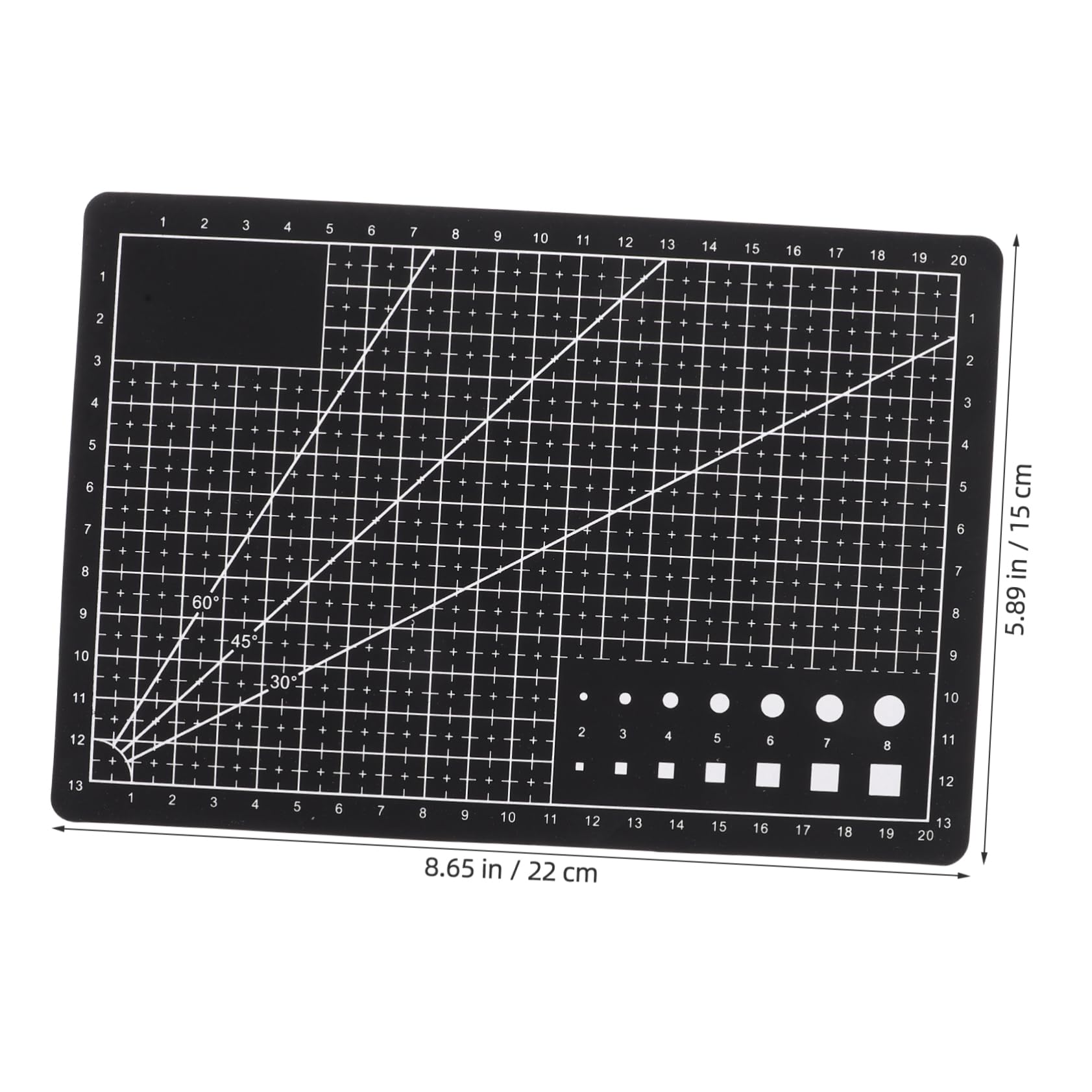 KALLORY Double Sided Cutting Mat Black Quilting Tools Sewing Mat Cutting Pad for Crafts