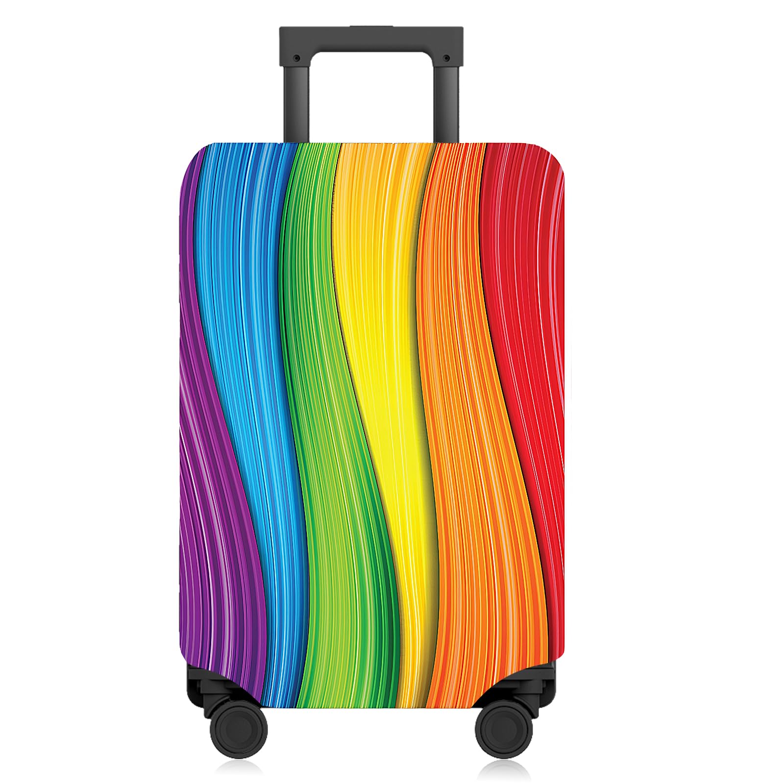 Fundas para Maletas de Viaje, Cubierta de Equipaje Protectora, Funda Maleta Cabina Lavable y Reutilizable, PVC Impermeable/Poliéster Elástico para Maletas Mediana Grande