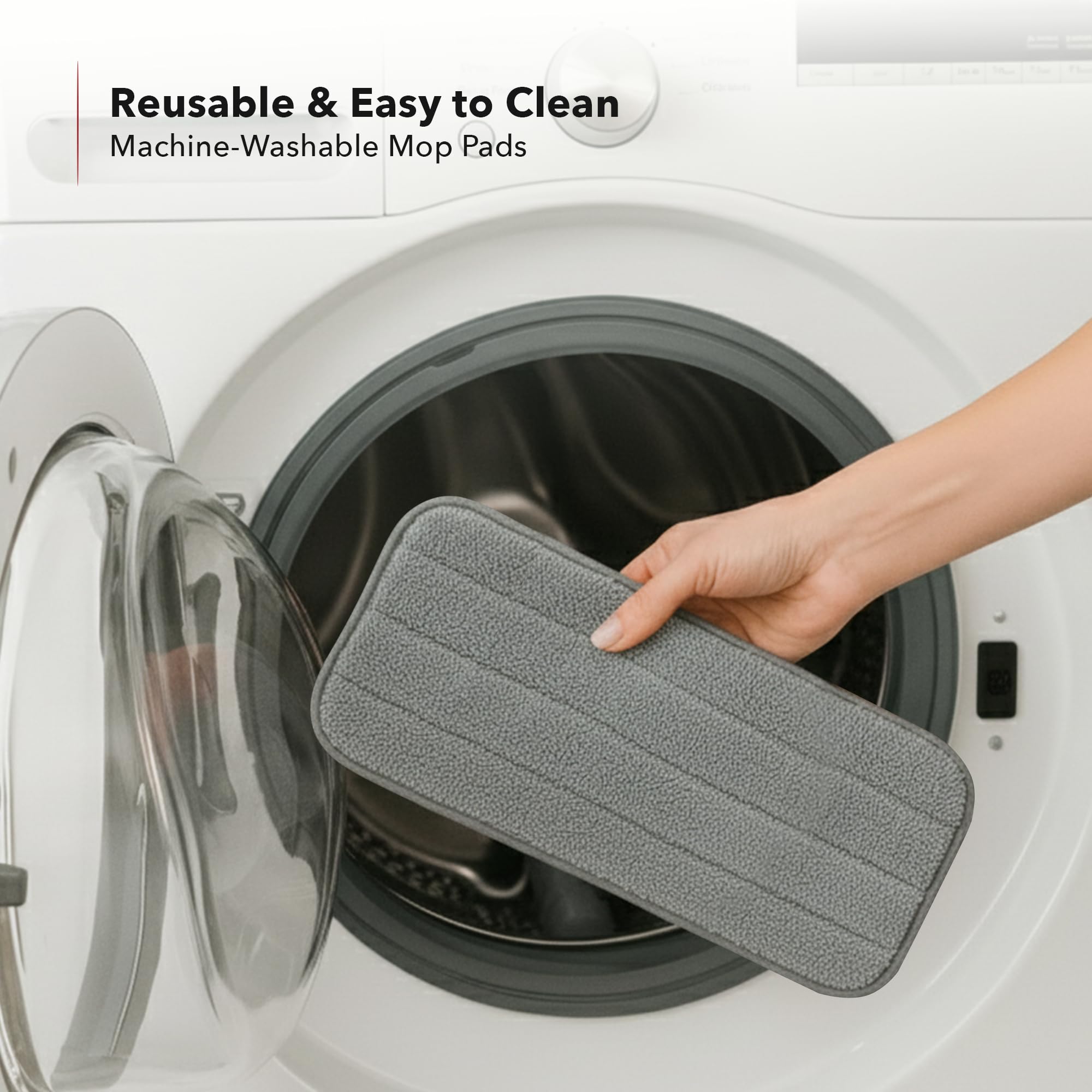 OVENTE Fregona pulverizadora de Microfibra para Limpieza de Suelos con Botella Recargable, Almohadilla Lavable y Reutilizable, Limpiador húmedo inalámbrico de Giro de 360° para Madera Dura, cerámica