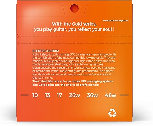 Miniatura 2 de Pitbull Cuerdas de guitarra eléctrica Serie Gold