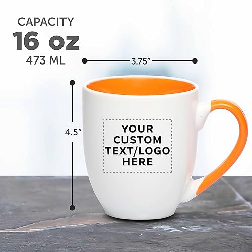 Miniatura 5 de Juego de 1050100 tazas de café grandes personalizadas estilo bistró, 16 onzas, paquete personalizado a granel, perfecto para café, té, expreso,