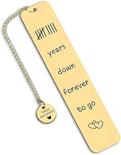 9 Year Bronze Anniversary Gift for Her Him, 9th Wedding Anniversary Copper Bookmark for Wife Husband, Traditional Bronze Bookmark Gifts for Couples, Unique 9 Year Marriage Gift