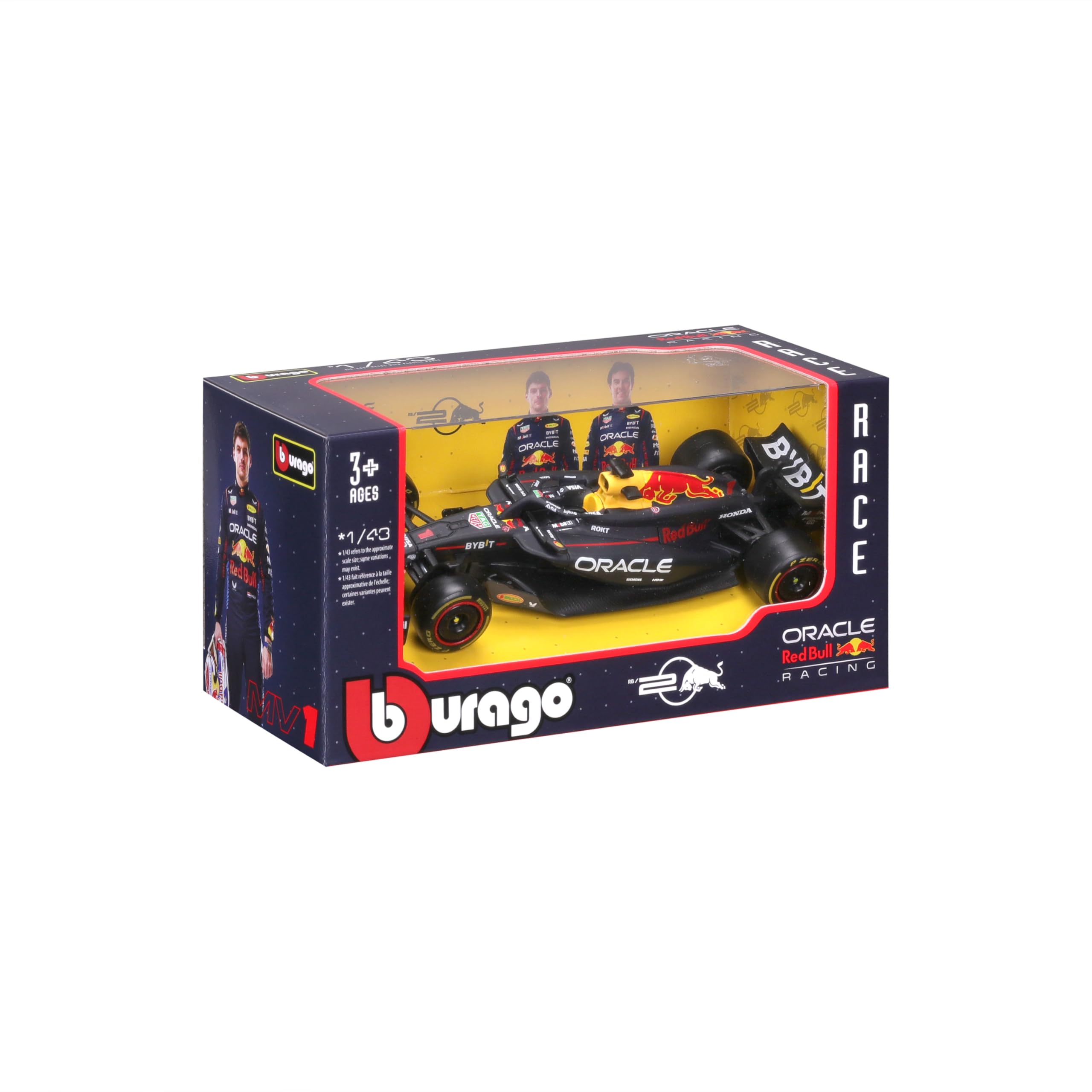 Il modello Bburago Red Bull Racing RB20 Max Verstappen #1 2024 in scala 1:43.