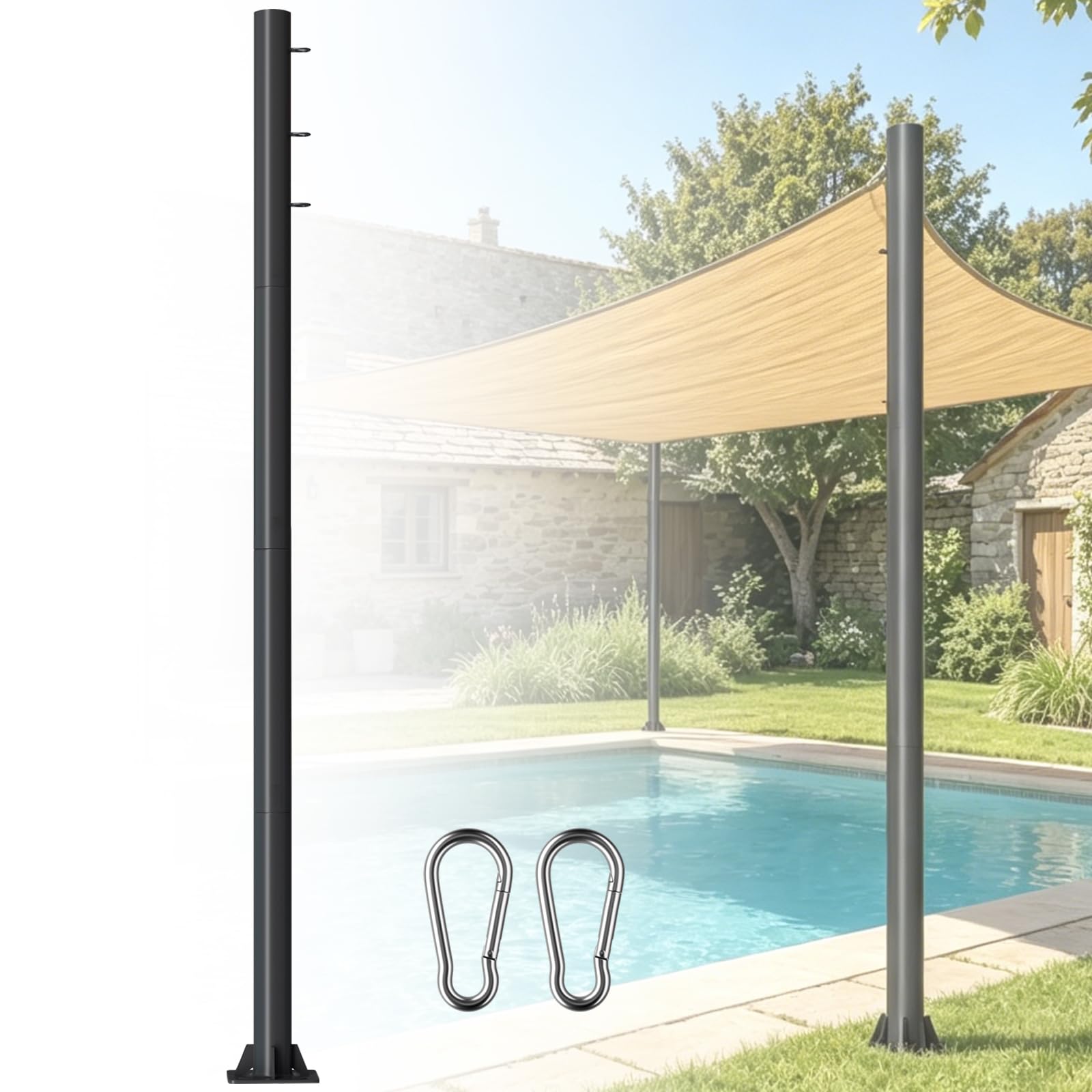 BeoYjVon 12ft Sun Shade Sail Pole