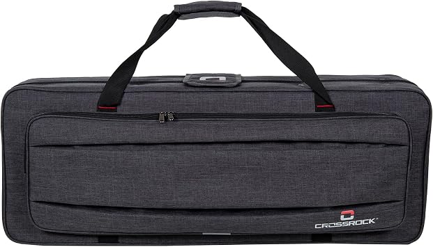 Crossrock Lightweight Foam Case for Bb Tenor Saxophone | Oxford Exterior, Plush Interior, Backpack Straps Dark Grey CRP200TSDG-R