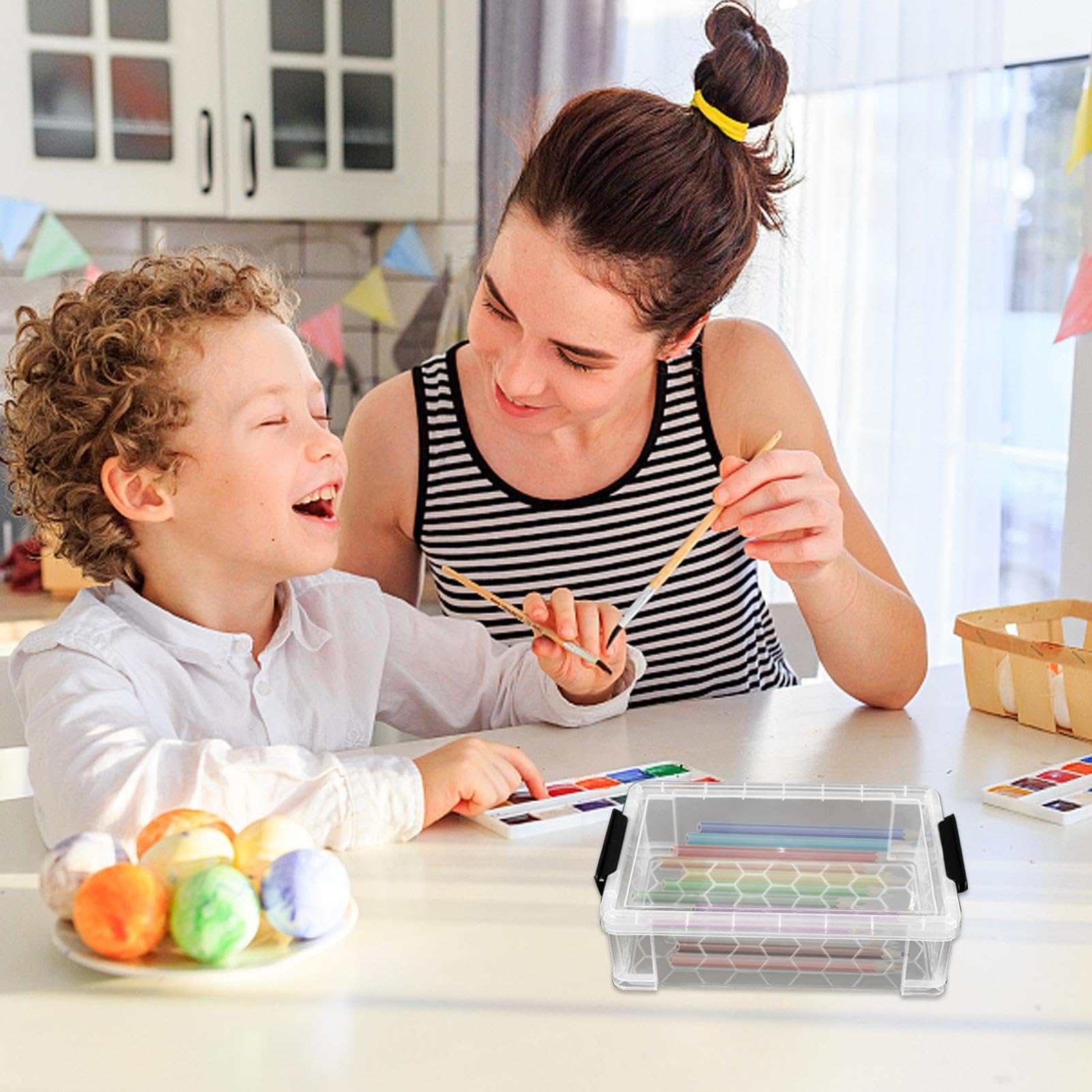 絵画ボックス Amazon.co.jp: ペイント収納ボックス - 多機能絵画収納コンテナ