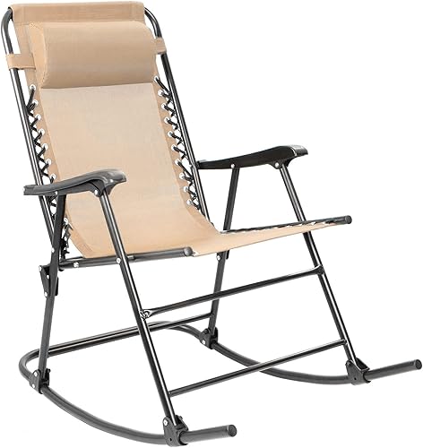 Devoko Reposera de columpio para patio con gravedad cero, reclinable amplia para exteriores, silla para césped, playa, camping, junto a la piscina